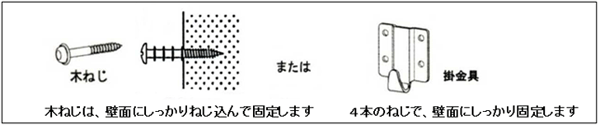 木の柱、木の厚い壁の場合