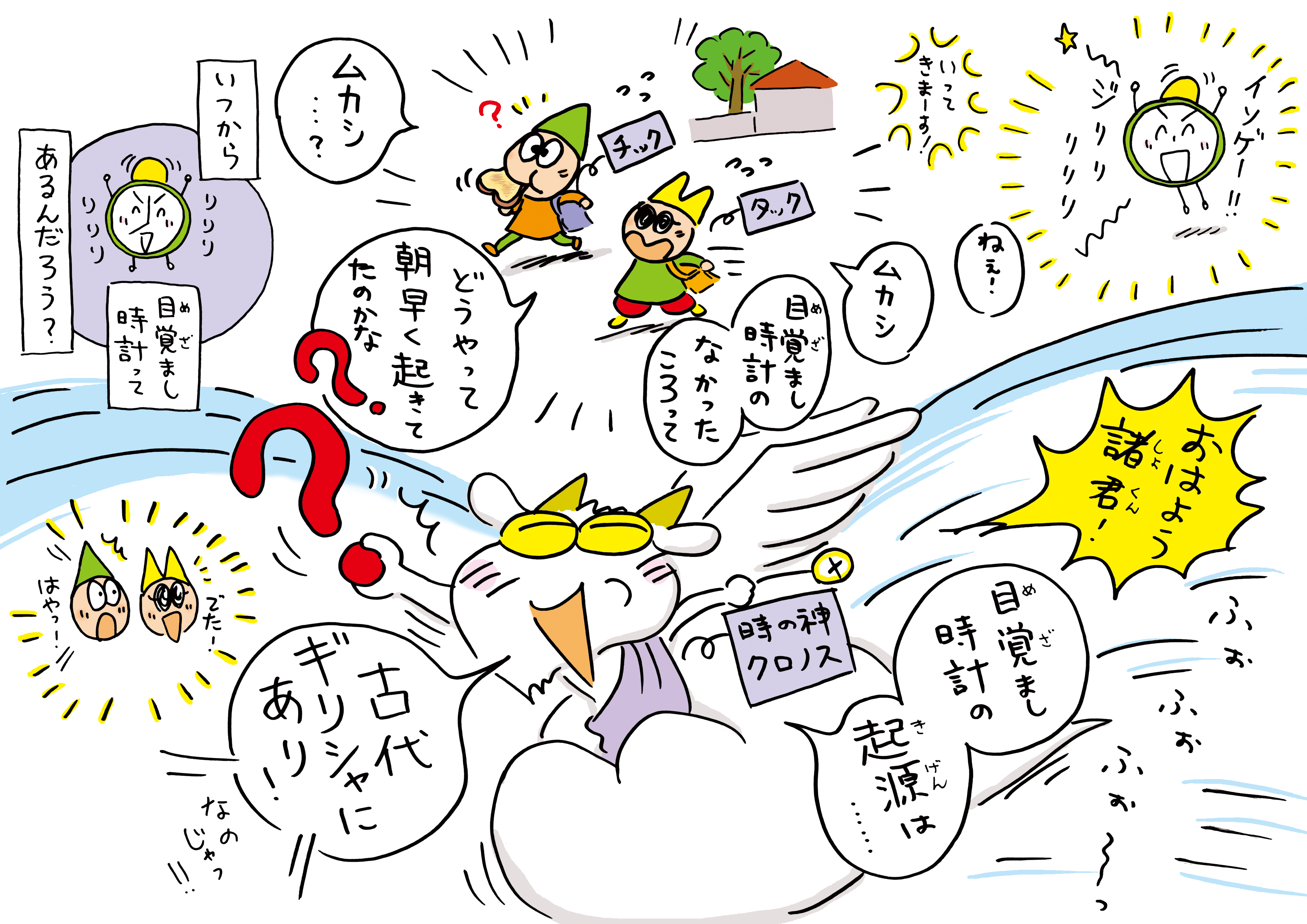 アリストテレスが考えた目覚まし時計は何を使う 時のハテナにせまる キッズタイム 時と時計を楽しくまなぼう